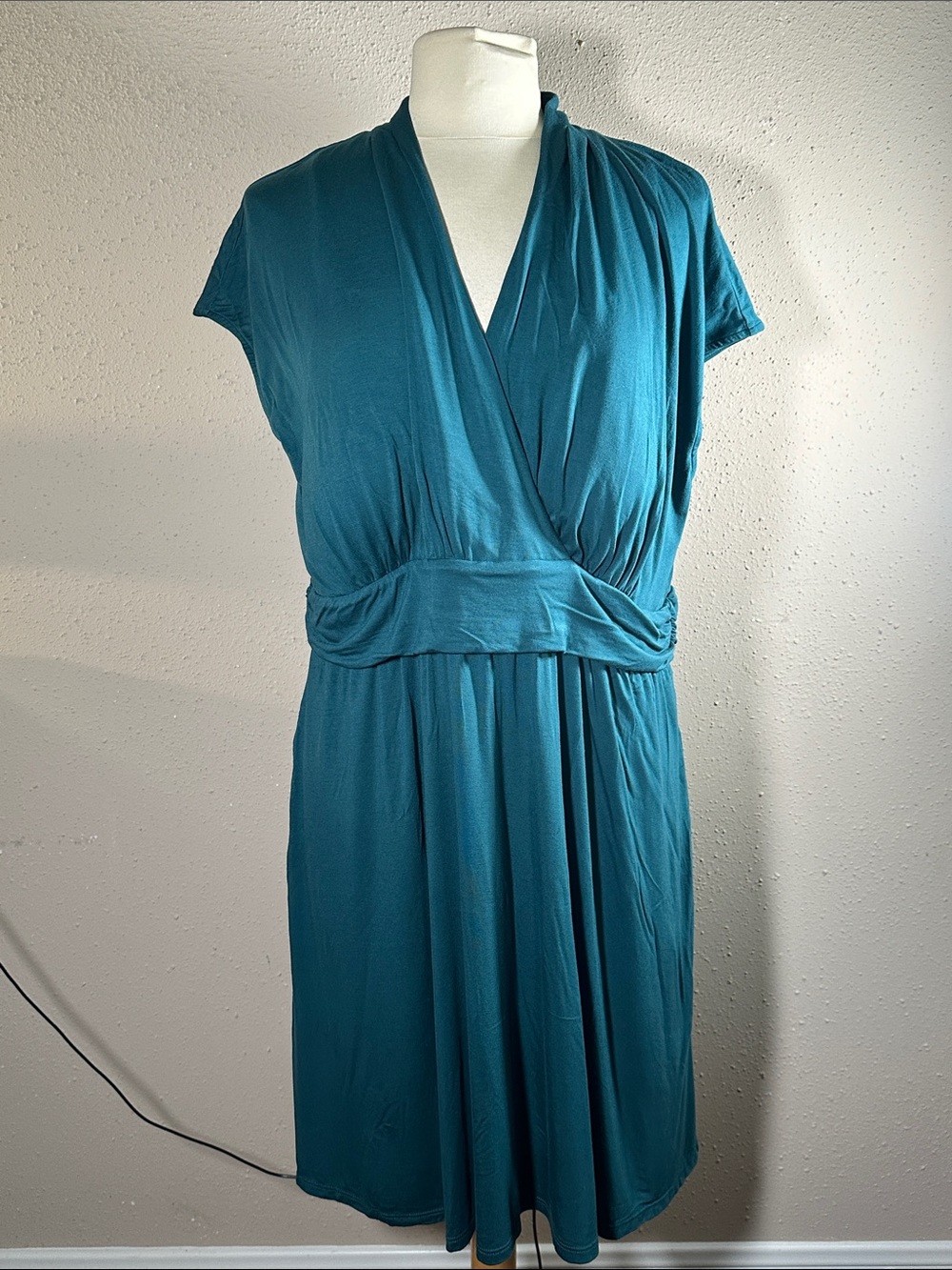 Soma Serenity Short Bra Dress Deep Teal Women’s size XXL NEW Built in Bra - Picture 1 of 13